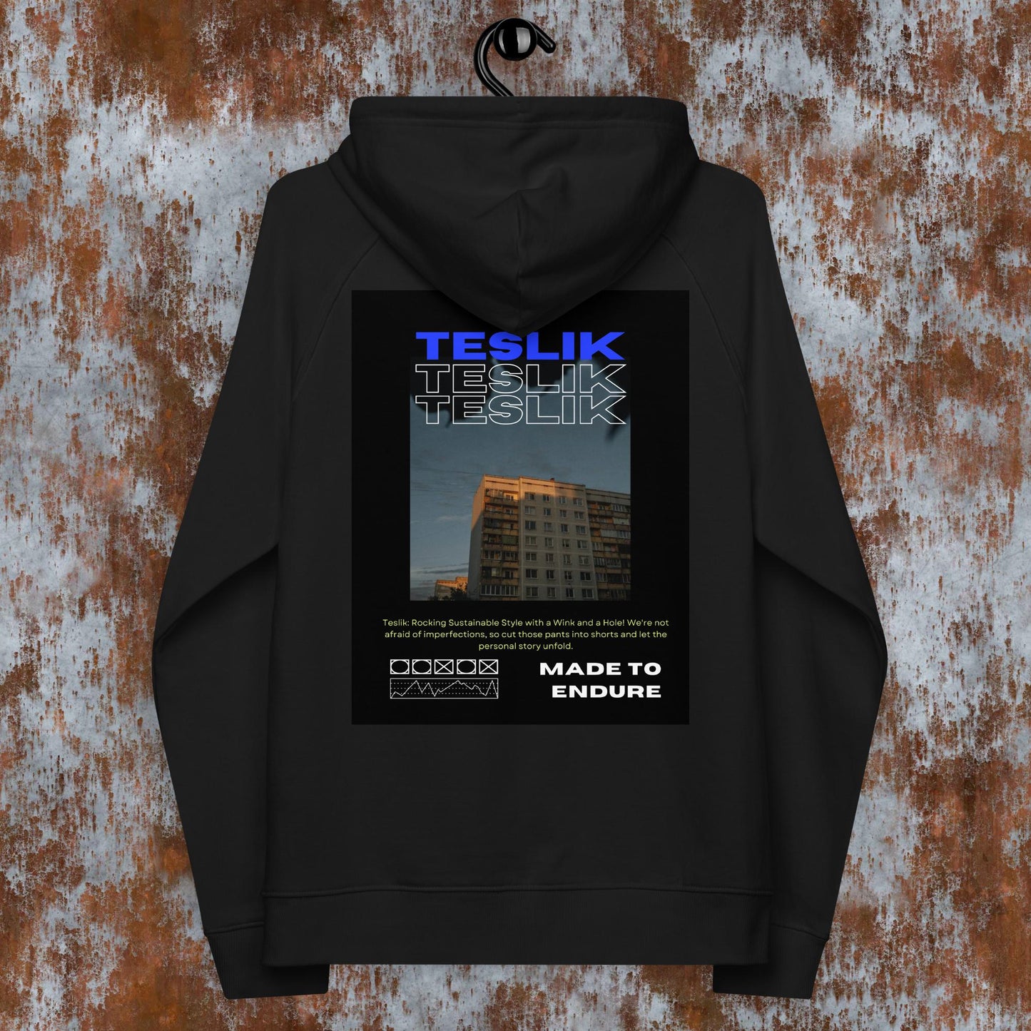 TESLIK 'architecture' Unisex eco raglan hoodie Vol. 1