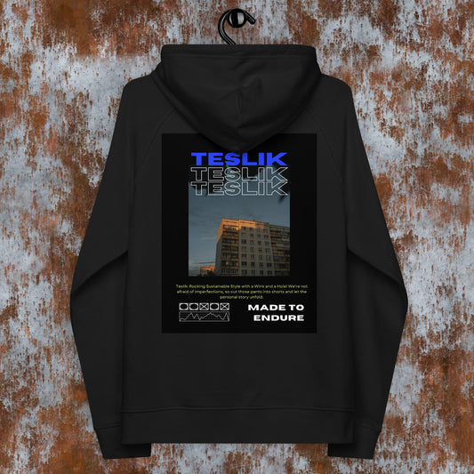 TESLIK 'architecture' Unisex eco raglan hoodie Vol. 1