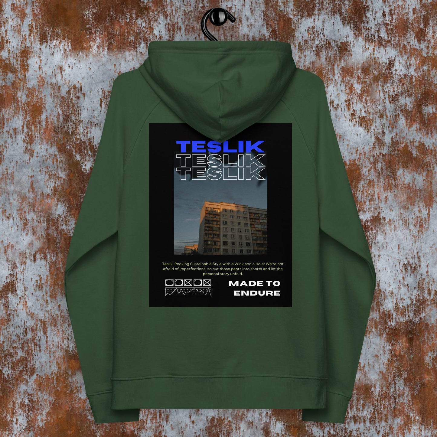 TESLIK 'architecture' Unisex eco raglan hoodie Vol. 1