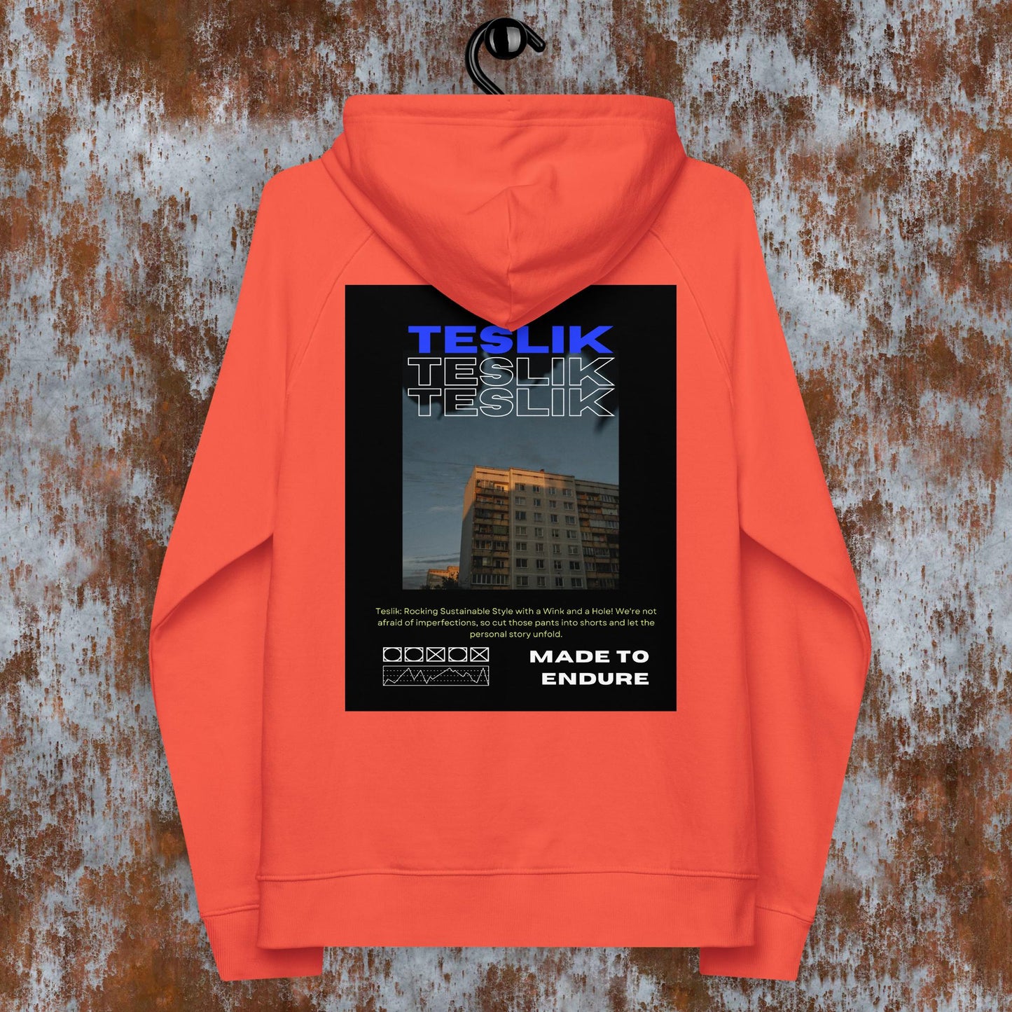 TESLIK 'architecture' Unisex eco raglan hoodie Vol. 1
