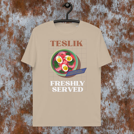TESLIK 'cold soup' Unisex organic cotton t-shirt Vol. 1